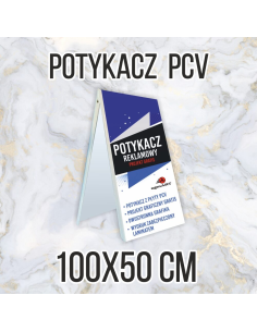 Potykacz reklamowy z PCV 3 mm 100x50 cm z nadrukiem reklamą