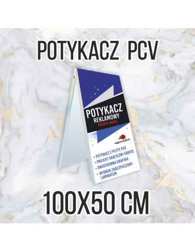 Potykacz reklamowy z PCV 3 mm 100x50 cm z nadrukiem reklamą