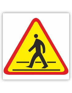 Znak drogowy Tablica informacyjna A-16 przejście dla pieszych - znak ostrzegawczy 40x40 cm