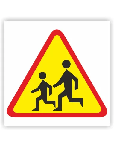 Znak drogowy Tablica informacyjna A-17 dzieci - znak ostrzegawczy 40x40 cm