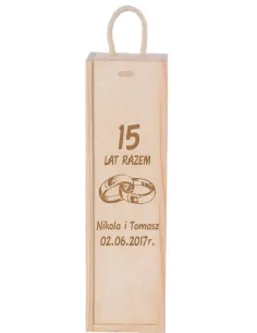 SKRZYNKA PUDEŁKO NA WINO prezent na rocznicę ślubu