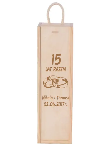 SKRZYNKA PUDEŁKO NA WINO prezent na rocznicę ślubu