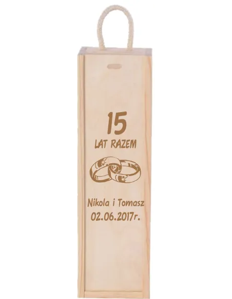 SKRZYNKA PUDEŁKO NA WINO prezent na rocznicę ślubu