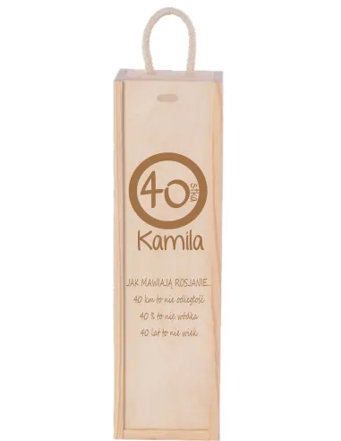 SKRZYNKA PUDEŁKO NA WINO prezent na urodziny 30 40