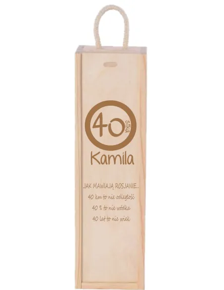 SKRZYNKA PUDEŁKO NA WINO prezent na urodziny 30 40