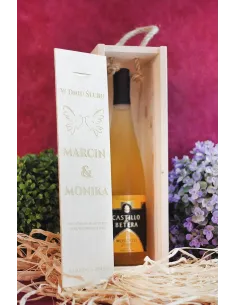 SKRZYNKA PUDEŁKO NA WINO Z GRAWEREM