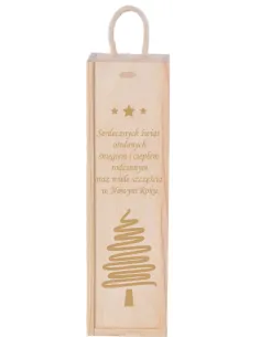 SKRZYNKA PUDEŁKO NA WINO Z GRAWEREM prezent święta