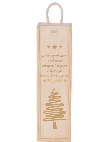 SKRZYNKA PUDEŁKO NA WINO Z GRAWEREM prezent święta