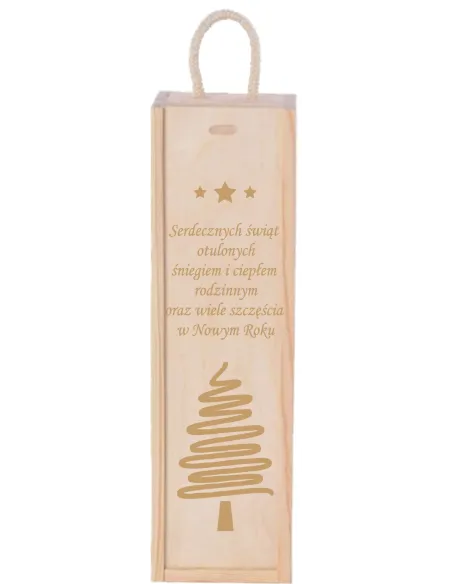 SKRZYNKA PUDEŁKO NA WINO Z GRAWEREM prezent święta