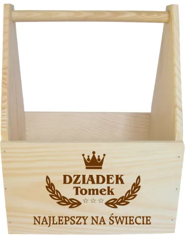 NOSIDŁO skrzynka NA PIWO prezent na DZIEŃ DZIADKA