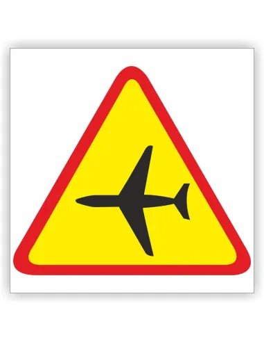 Znak drogowy Tablica informacyjna A-26 lotnisko - znak ostrzegawczy 40x40 cm