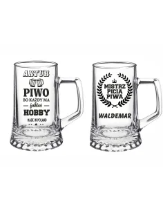 Kufel do Piwa Z WŁASNYM GRAWEREM PREZENT personalizowany z napisem