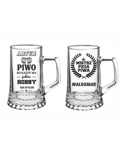 Kufel do Piwa Z WŁASNYM GRAWEREM PREZENT personalizowany z napisem