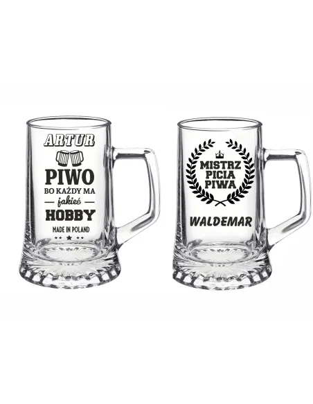 Kufel do Piwa Z WŁASNYM GRAWEREM PREZENT personalizowany z napisem