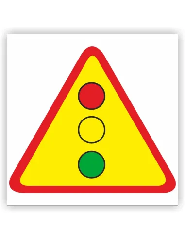 Znak drogowy Tablica informacyjna A-29 sygnały świetlne - znak ostrzegawczy 40x40 cm