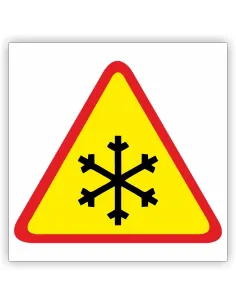 Znak drogowy Tablica informacyjna A-32 oszronienie jezdni - znak ostrzegawczy 40x40 cm
