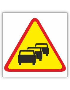 Znak drogowy Tablica informacyjna A-33 zator drogowy - znak ostrzegawczy 40x40 cm