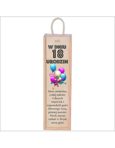 SKRZYNKA NA WINO prezent na 18-tke osiemnastkę