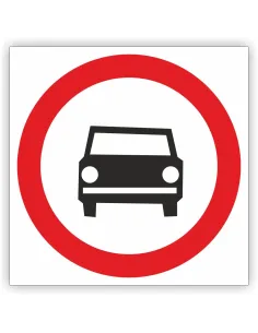 Znak drogowy Tablica informacyjna B3 zakaz wjazdu poj. silnikowego z wyjatkiem motocykli jednośladowych - znak zakazu 40x40 cm