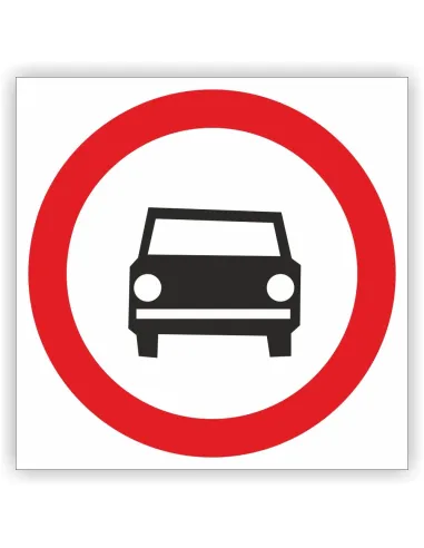 Znak drogowy Tablica informacyjna B3 zakaz wjazdu poj. silnikowego z wyjatkiem motocykli jednośladowych - znak zakazu 40x40 cm