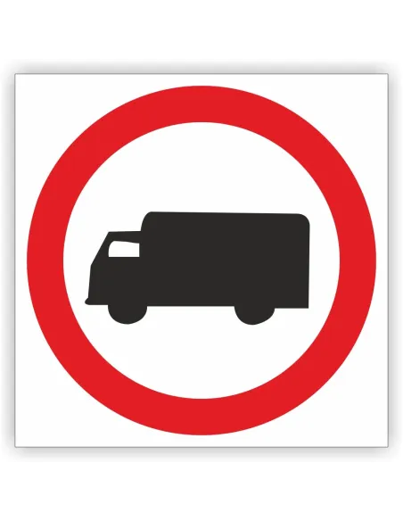 Znak drogowy Tablica informacyjna B5 zakaz wjazdu samochodów ciężarowych - znak zakazu 40x40 cm