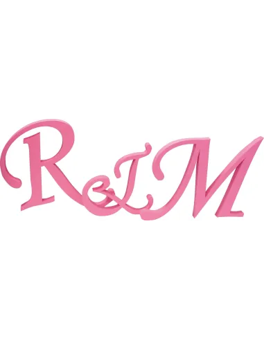 Litery INICJAŁY imiona Pary Młodej na ślub 30cm 3D