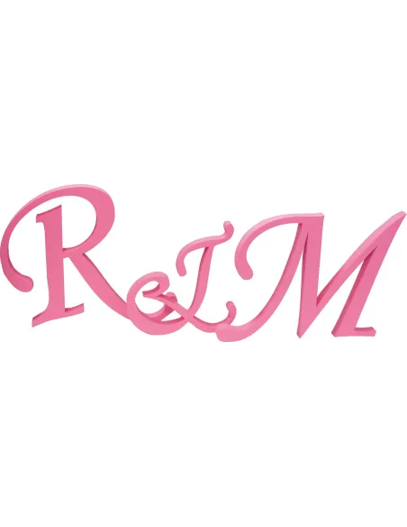 Litery INICJAŁY imiona Pary Młodej na ślub 30cm 3D