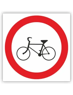 Znak drogowy Tablica informacyjna B9 zakaz wjazdu rowerów - znak zakazu 40x40 cm