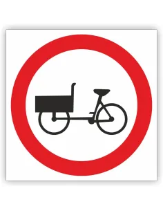 Znak drogowy Tablica informacyjna B11 zakaz wjazdu wózków rowerowych - znak zakazu 40x40 cm