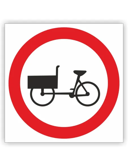 Znak drogowy Tablica informacyjna B11 zakaz wjazdu wózków rowerowych - znak zakazu 40x40 cm