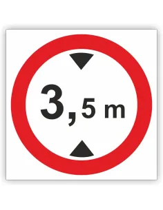 Znak drogowy Tablica informacyjna B16 zakaz wjazdu pojazdów o wysokości ponad ...m- znak zakazu 40x40 cm