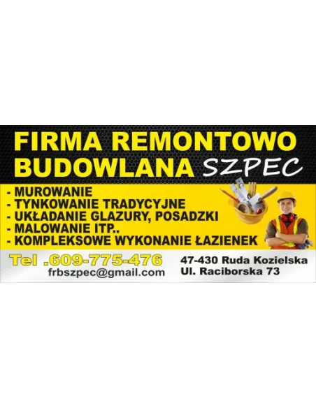 BANER Firma budowlana remonty wykończenia dom 1x2m
