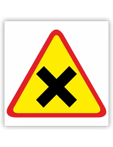 Znak drogowy Tablica informacyjna A-5 skrzyżowanie dróg - znak ostrzegawczy 60x60 cm