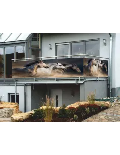 Osłona balkonowa NA WYMIAR na balkon konie tanio