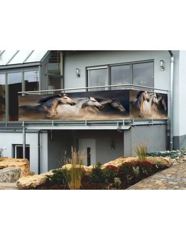 Osłona balkonowa NA WYMIAR na balkon konie tanio