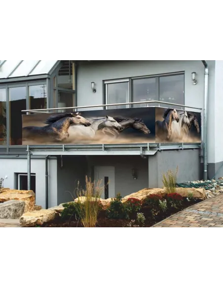 Osłona balkonowa NA WYMIAR na balkon konie tanio