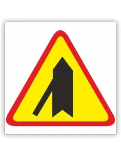 Znak drogowy Tablica informacyjna A-6e wlot drogi jednokierunkowej z lewej strony - znak ostrzegawczy 30x30 cm