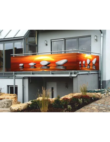 Osłona balkonowa NA WYMIAR na balkon widok kamień