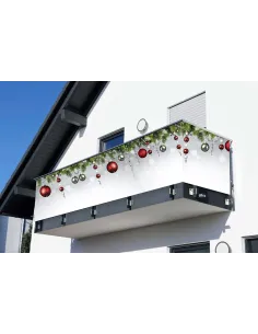 Osłona balkonowa na Święta Boże Narodzenie Mikołaj