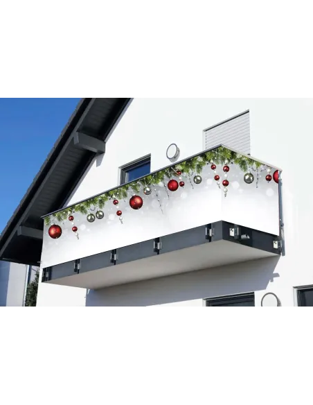 Osłona balkonowa na Święta Boże Narodzenie Mikołaj