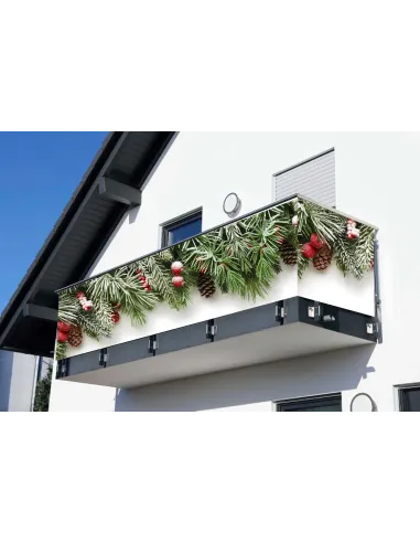 Świąteczna wiązanka ozdoba balkonu Osłona Mata