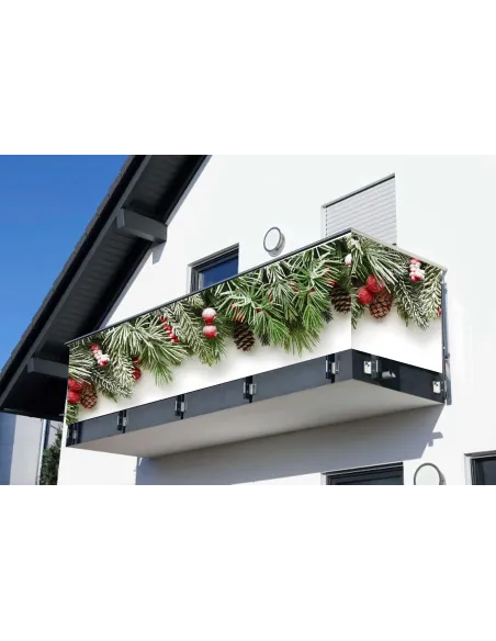 Świąteczna wiązanka ozdoba balkonu Osłona Mata