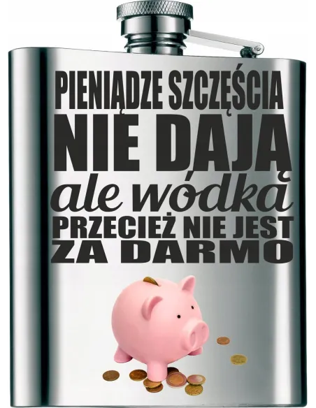 Piersiówka na PREZENT z nadrukiem kolorowym 210 ml