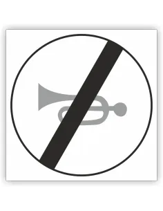 Znak drogowy Tablica informacyjna B30 koniec zakazu używania sygnałów dźwiękowych - znak zakazu 40x40 cm