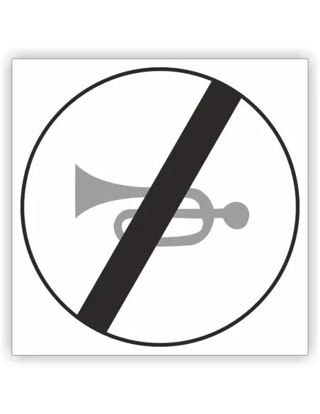 Znak drogowy Tablica informacyjna B30 koniec zakazu używania sygnałów dźwiękowych - znak zakazu 40x40 cm