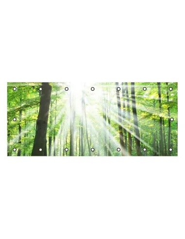 OSŁONA BALKONOWA na balkon las we mgle drzewa