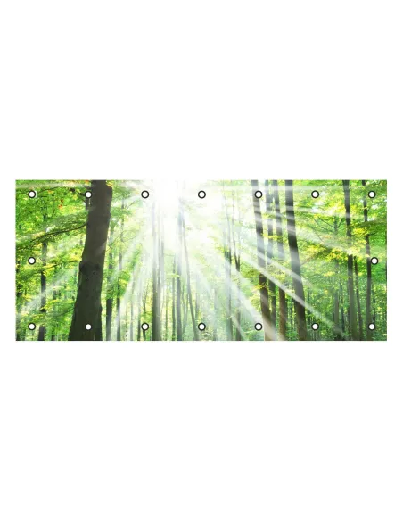 OSŁONA BALKONOWA na balkon las we mgle drzewa