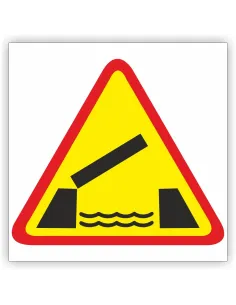 Znak drogowy Tablica informacyjna A-13 ruchomy most - znak ostrzegawczy 60x60 cm