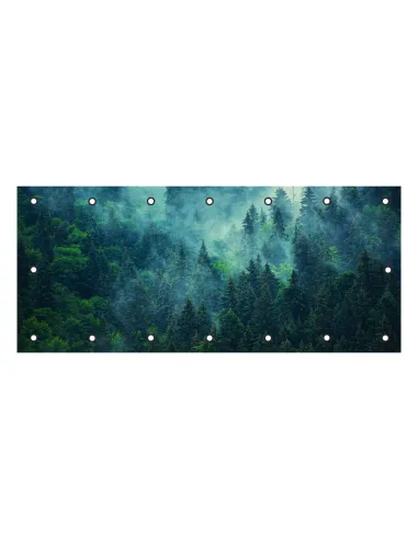 OSŁONA BALKONOWA na balkon las we mgle kwiaty