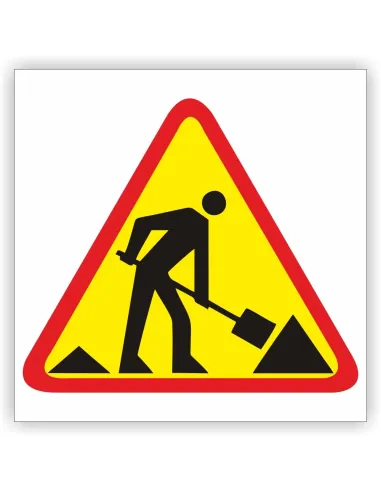 Znak drogowy Tablica informacyjna A-14 roboty na drodze - znak ostrzegawczy 60x60 cm